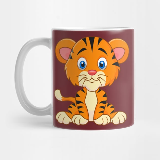 Cute Baby Tiger by tatzkirosales-shirt-store